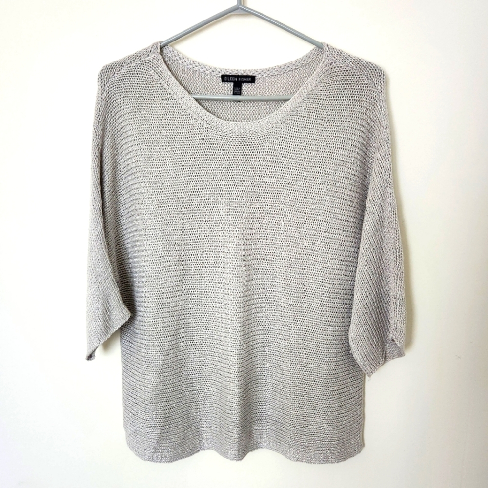 Eileen Fisher Gray Crew Neck Sweater